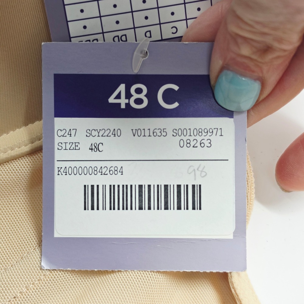 Catherines Intimates Balconette Bra Beige 48C Memory Foam Underwire SCY2240 NEW - Picture 7 of 11